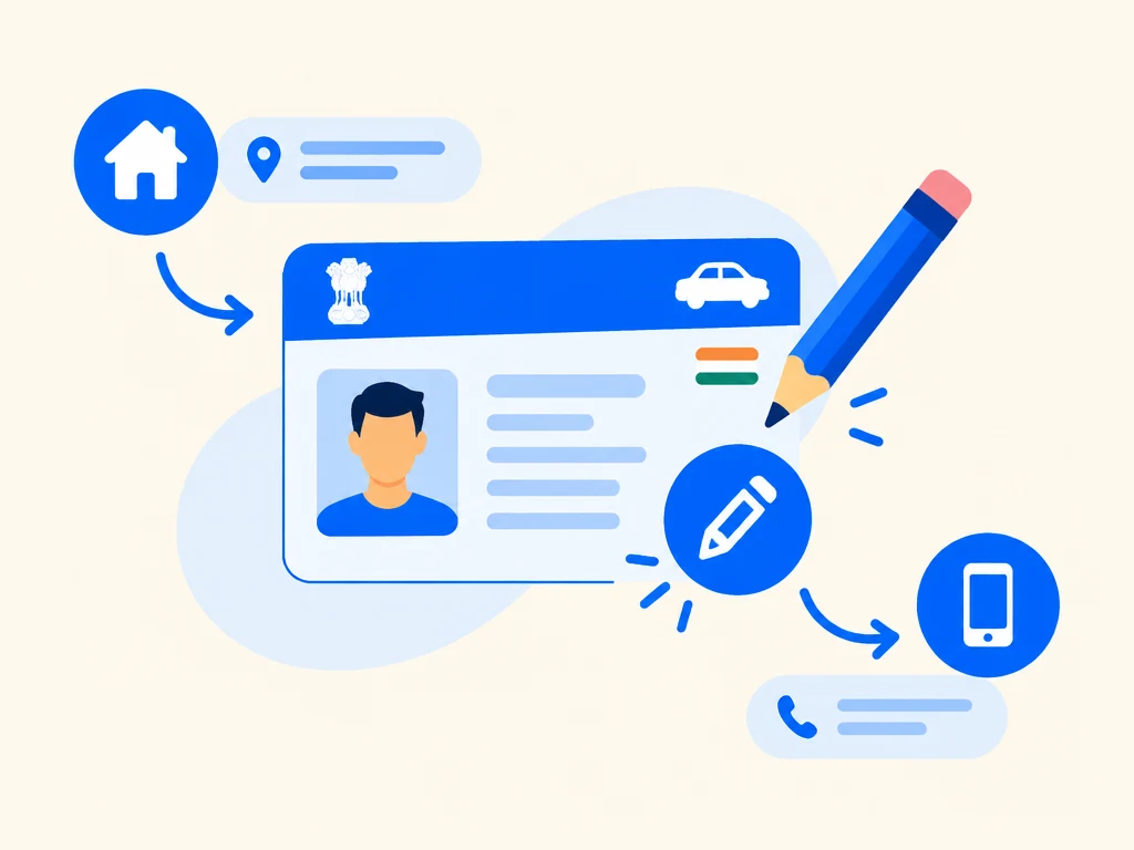 Driving licence card illustration